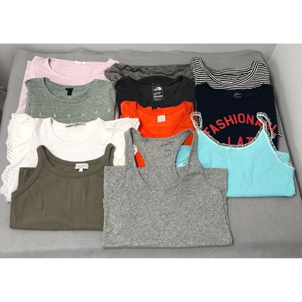 Blouse Tank Top Mixed Lot Womens Large Casual Comfort Classic Y2K 90s j crew gap - Picture 1 of 16